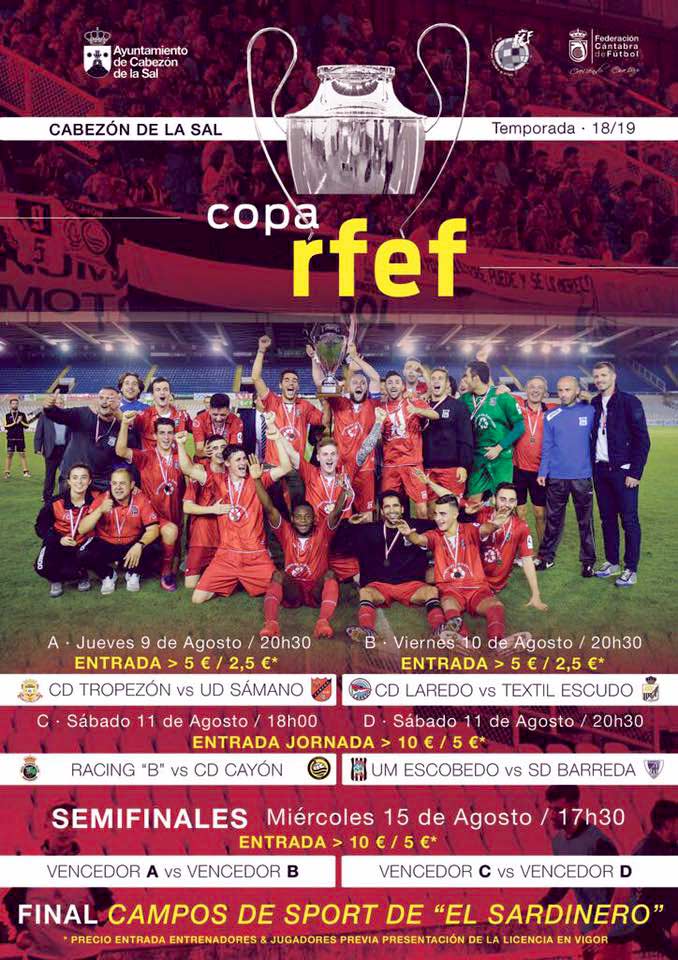 Federación Cántabra de Fútbol. Cartel Copa RFEF